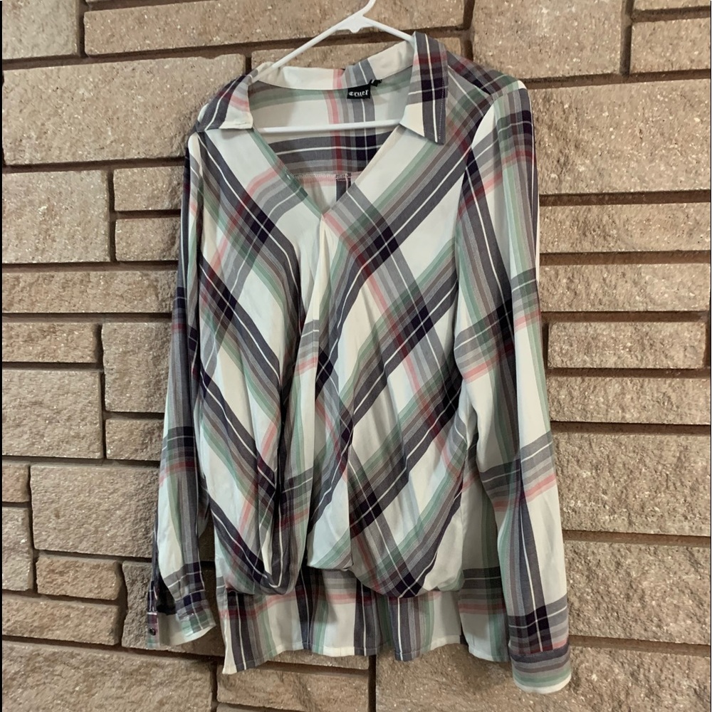 Women’s Cruel Denim Plaid Top